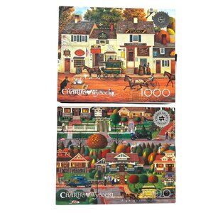 Buffalo Charles Wysocki Silver Select 1000 Piece Puzzles Bungalowville Cape Cod
